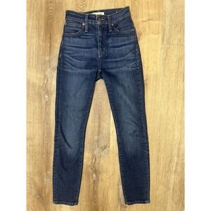 Madewell Curvy High Rise‎ Skinny Jeans Size 23 P Blue Denim Stretch 22x25